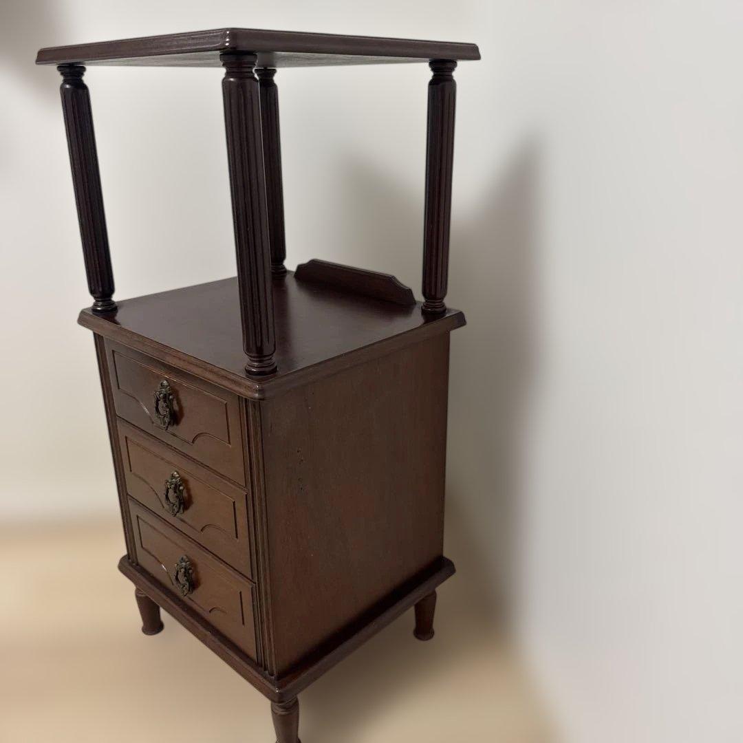 AYANO CRAFT 綾野製作所 木製 キャビネット 電話台 レトロ