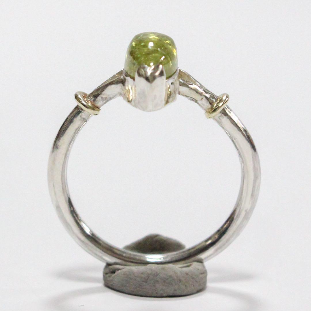 グロッシュラーガーネットのマーキスカボションカットk10小ワッカ