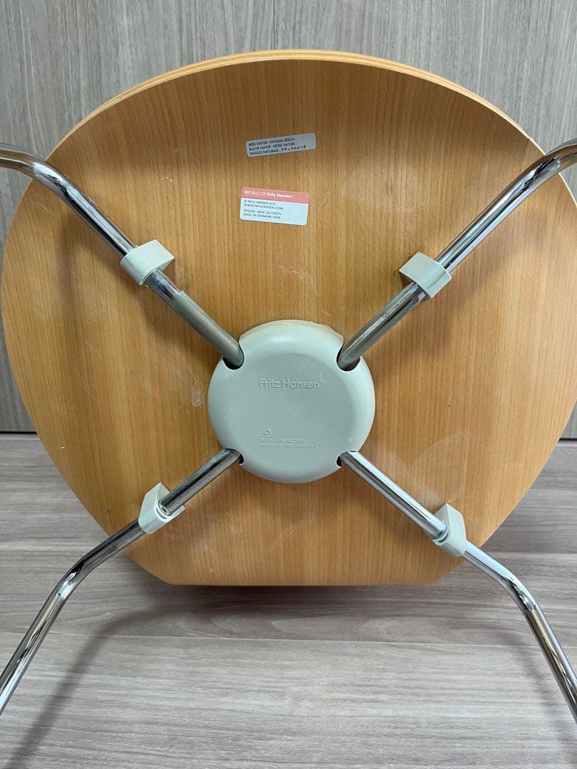 セブンチェア Fritz Hansen 　ナチュラルビーチ　2脚セット①