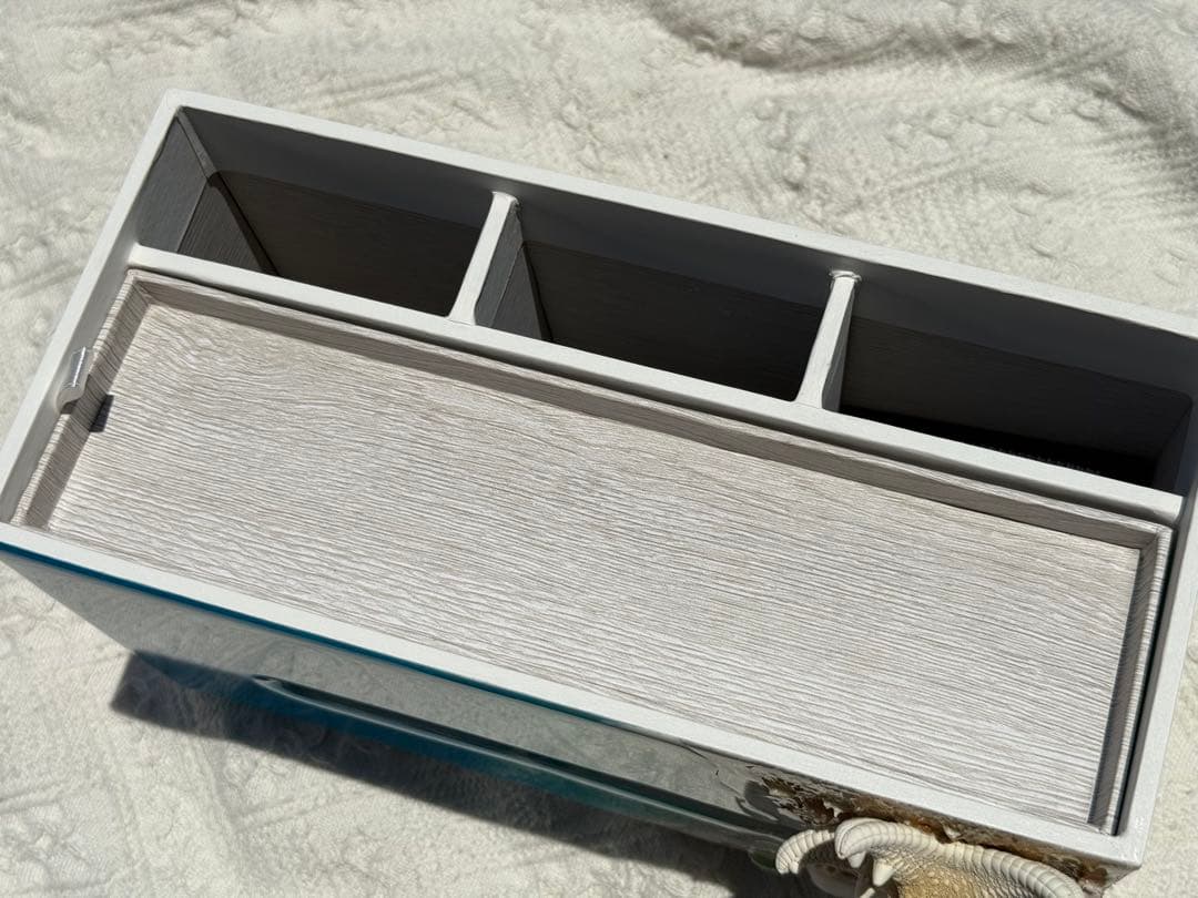 ティッシュボックス　海レジン　波レジン