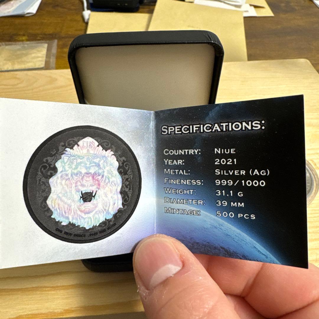 レア/Silver Roaring Lion 2021 コイン/銀貨/ニウエ - メルカリ