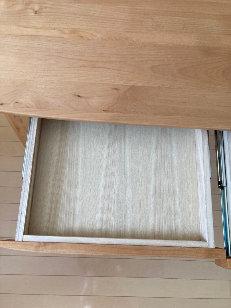 引き取り限定　木製シンプルデスク 引き出し付き