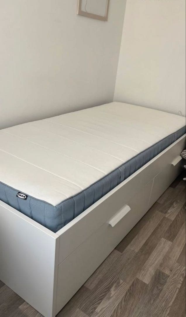 IKEA BRIMNESマットレス＋収納付きベッド