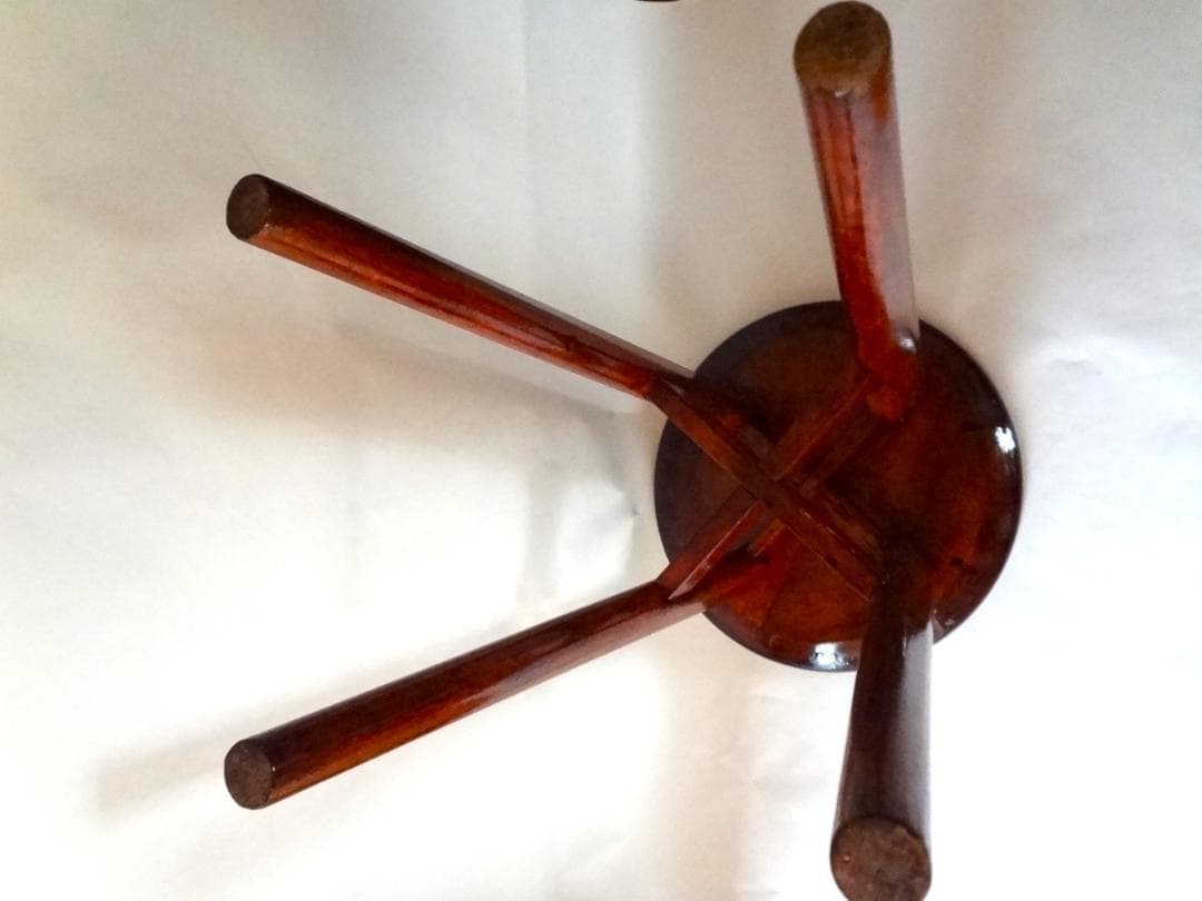 アンティーク　丸椅子　スツール　天然素材　木製品　塗　ヴィンテージ　おすすめ品