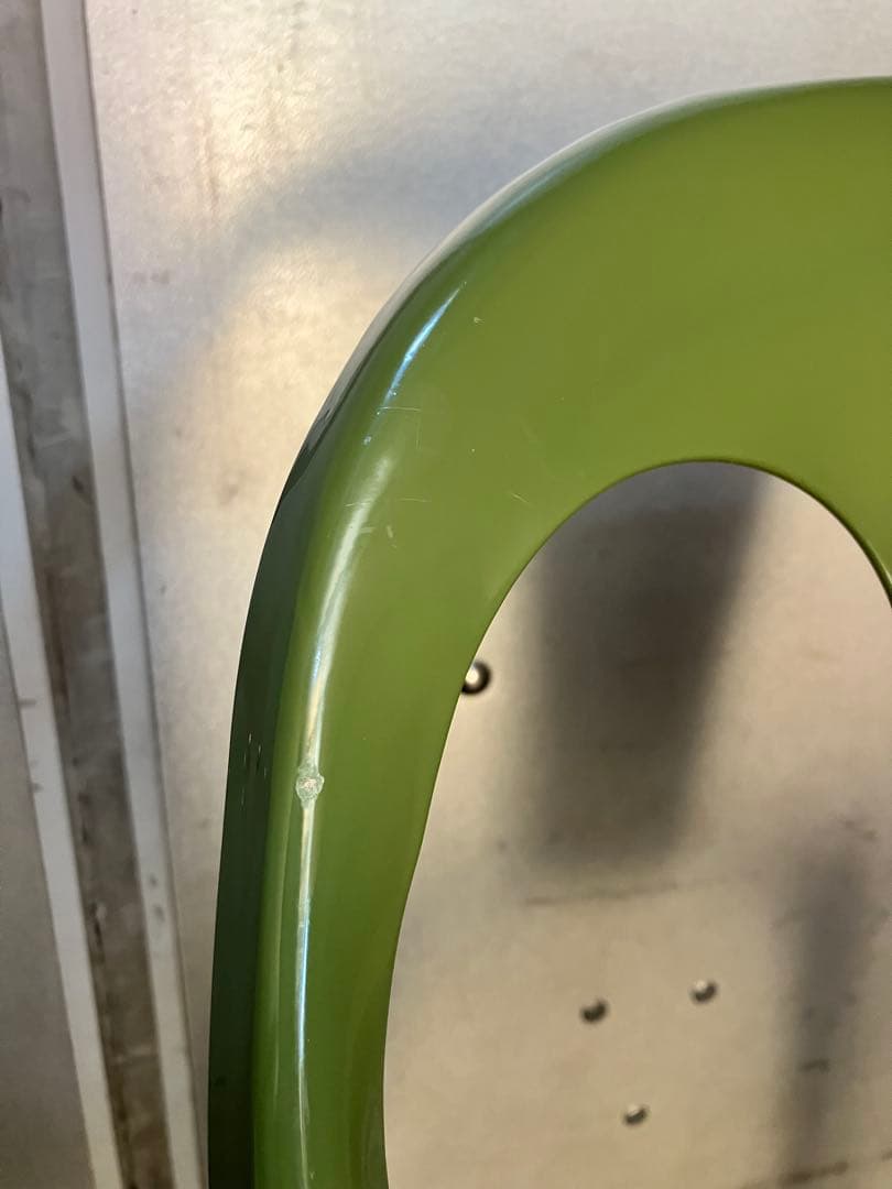 美品　マルチプルズⅡ チェア　関家具　スチール　合板　グリーン系