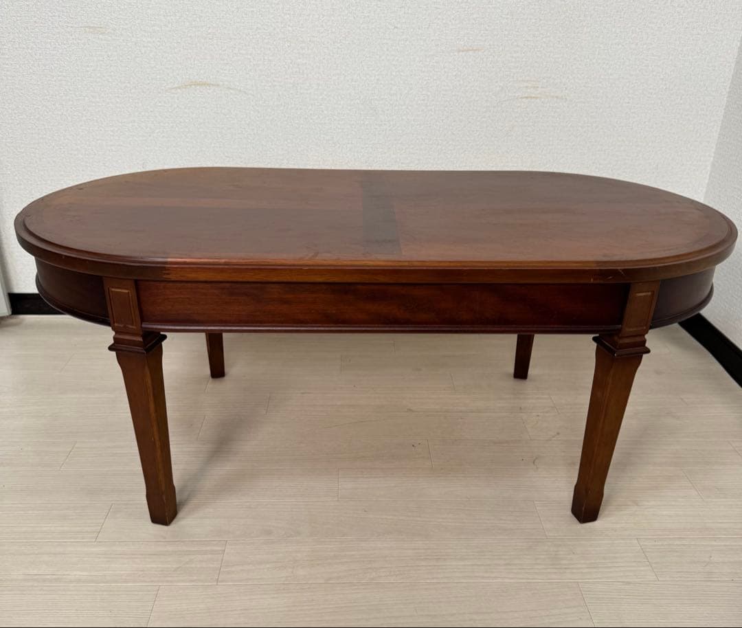 マルニ木工 maruniセンターテーブル 楕円形 引き出し付き