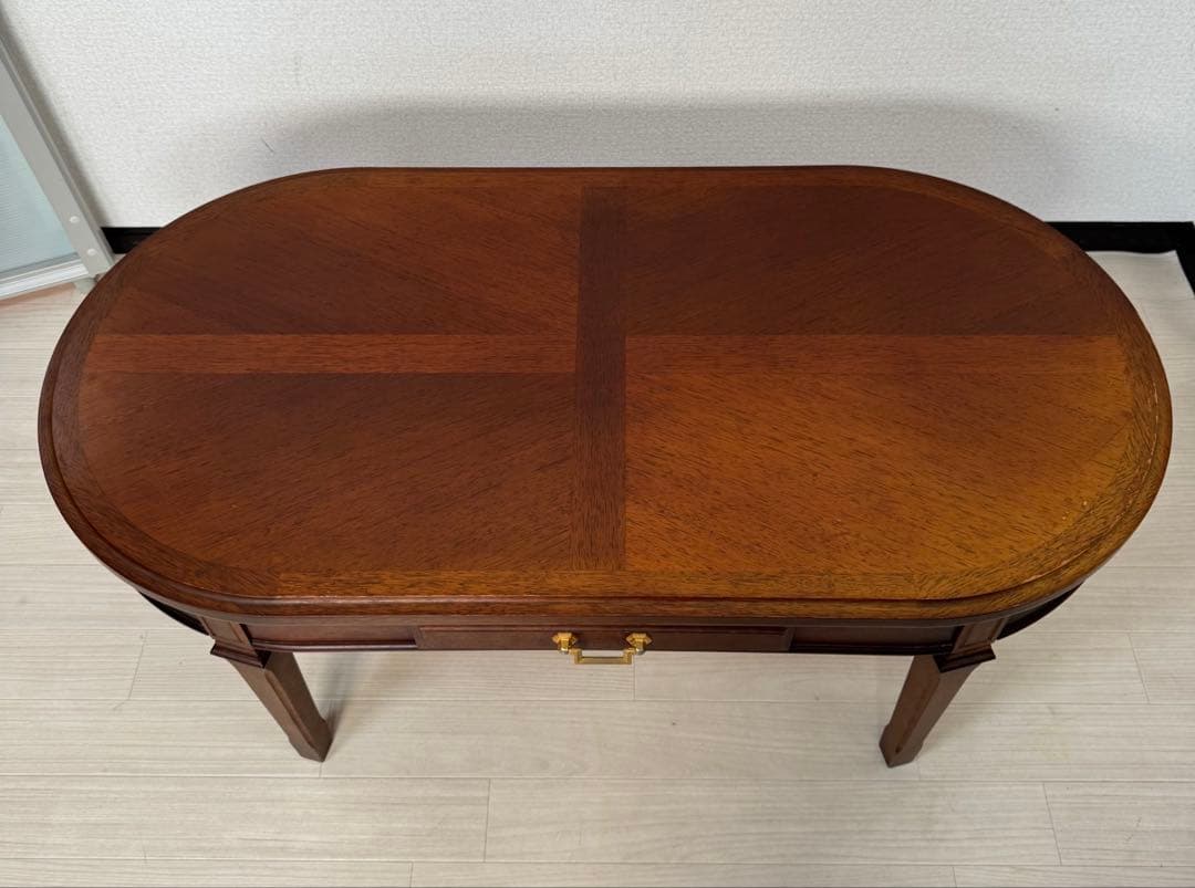 マルニ木工 maruniセンターテーブル 楕円形 引き出し付き