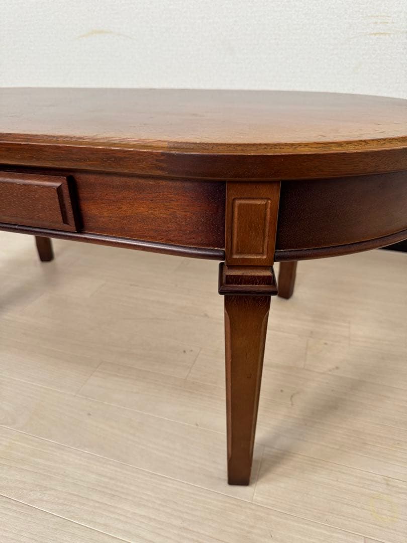 マルニ木工 maruniセンターテーブル 楕円形 引き出し付き