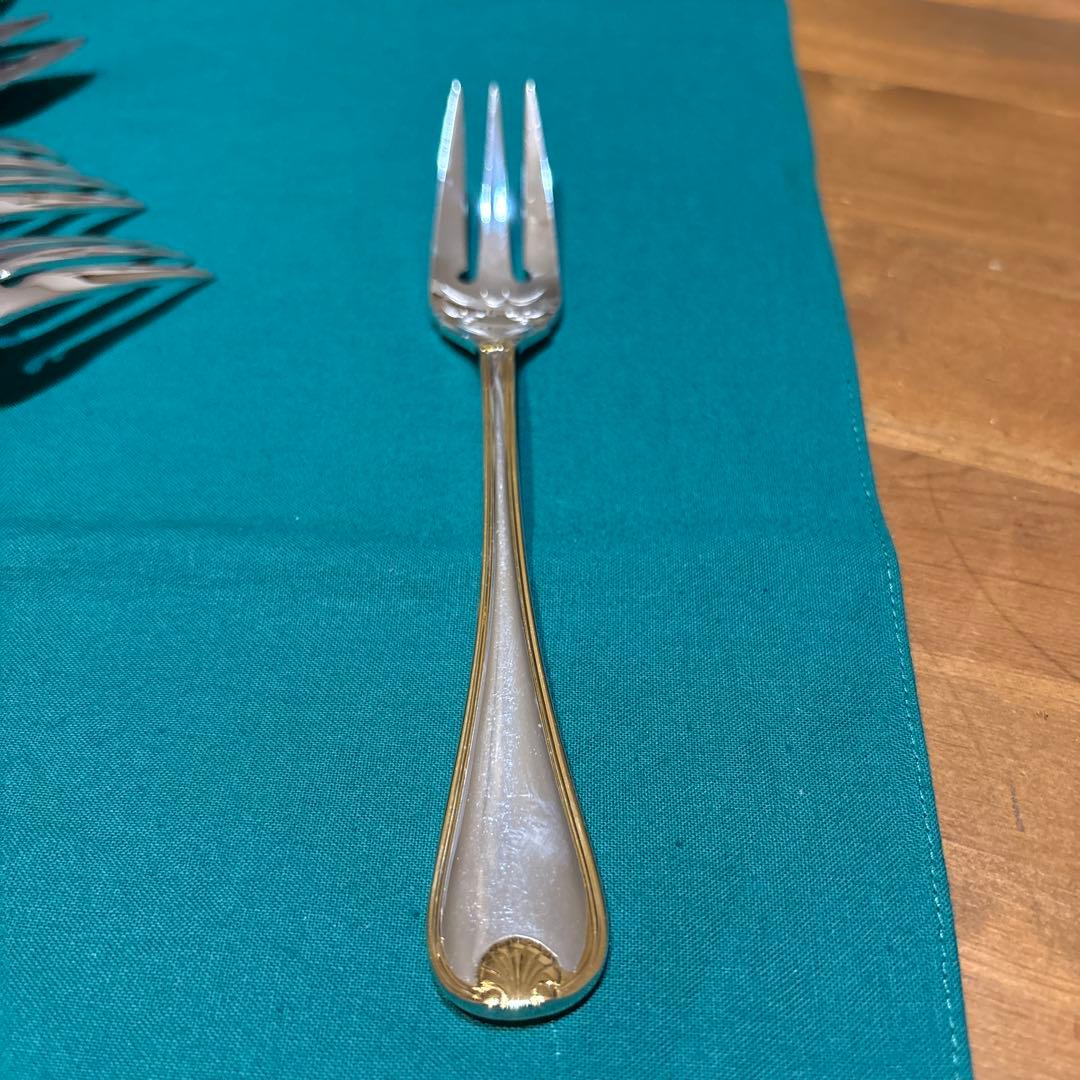 レア★新品 ラッキーウッドフィッシュナイフ・フォーク各4本計8Ｐ高級　日本製