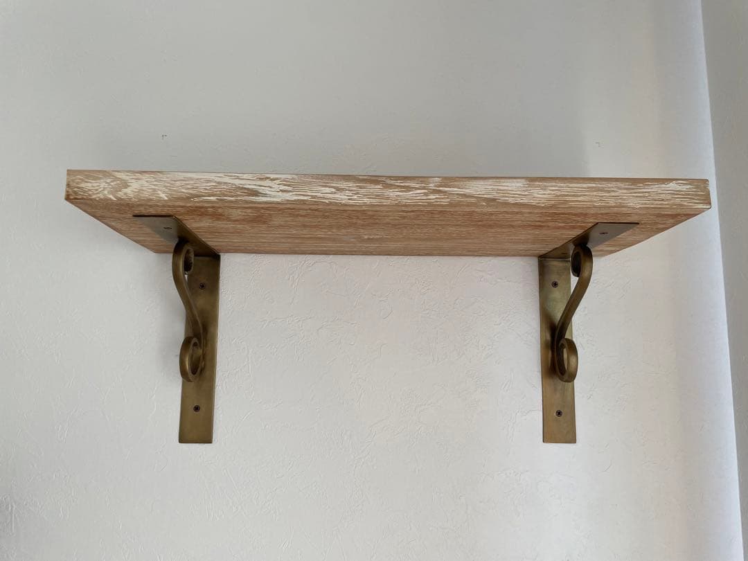 オールドチークウォールシェルフ　2台