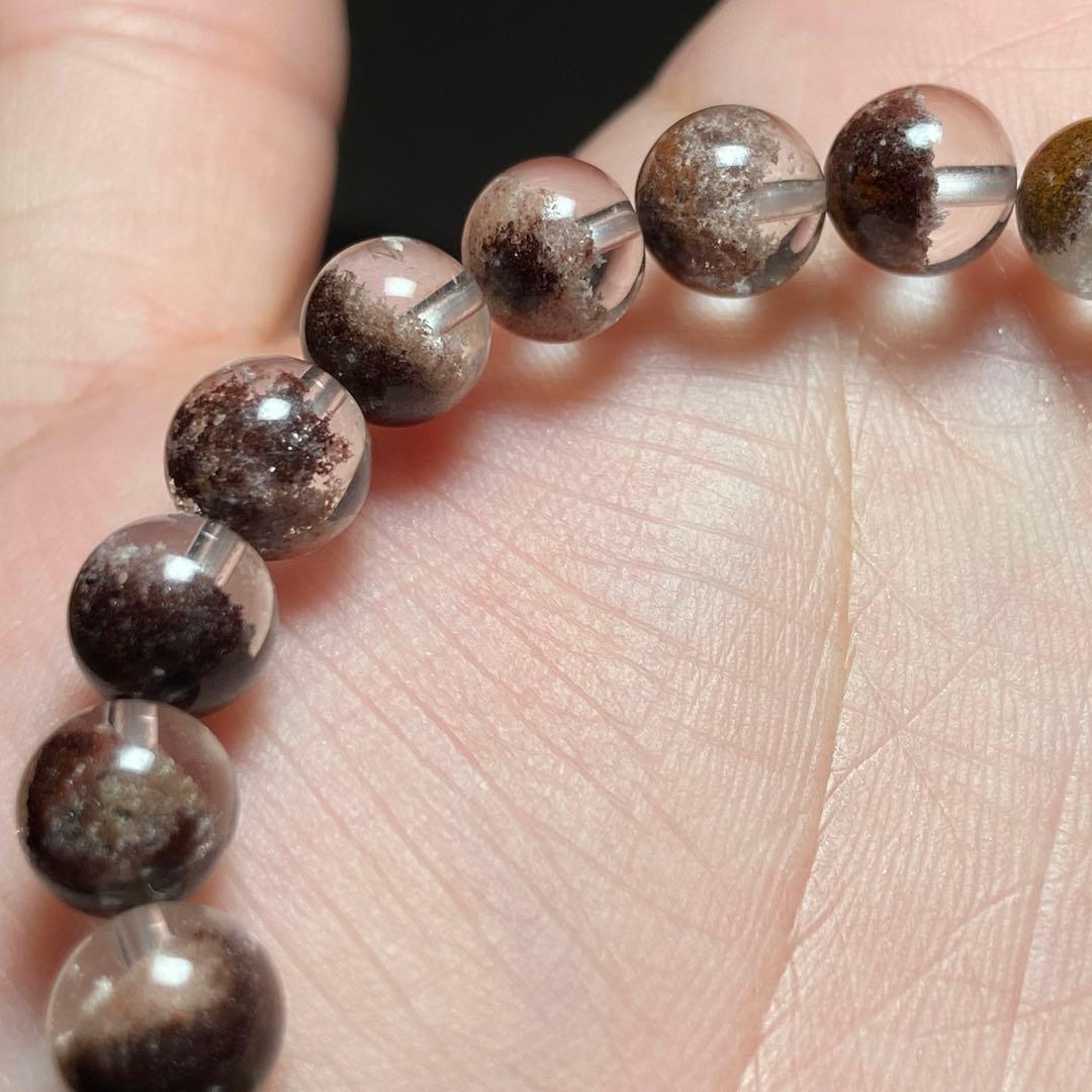 極上　ガーデン＆キャッツアイタイチンルチルクォーツ　ブレス