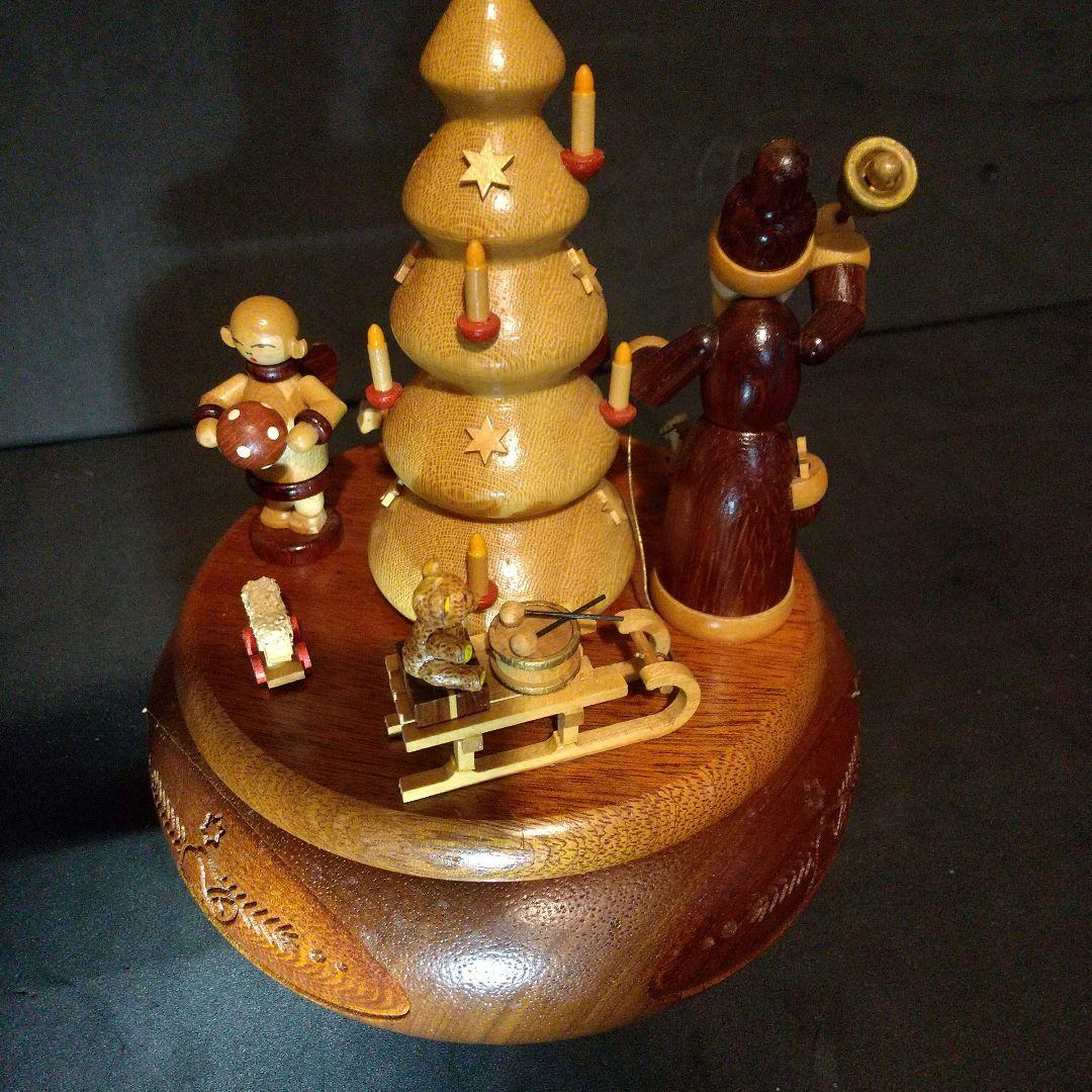 ドイツ製 木製オルゴール 伝統工芸品高さ20cm