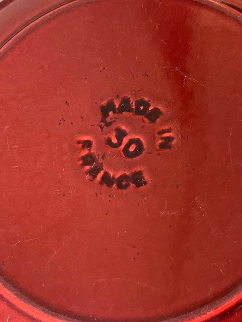 週末Sale❗️STAUB 鍋 レッド 透明ガラス蓋付き　30cm