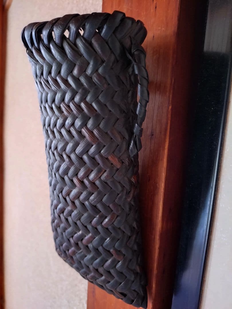 4 ナタ篭 なた 茶道具 篭 籠 掛花入 竹明斎 共箱 - メルカリ