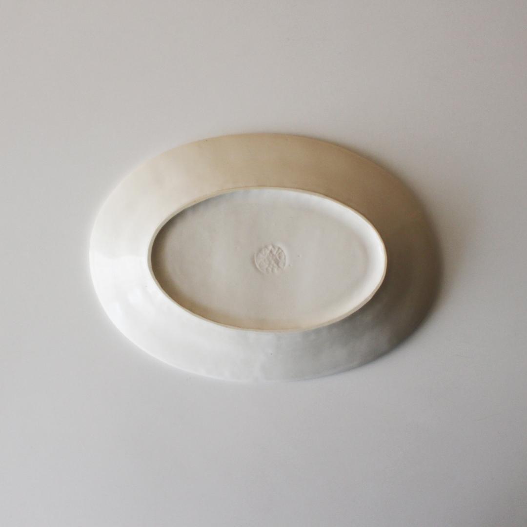 矢板緑 オーバルプレート Mサイズ 2枚セット ライスフラワー 新品未使用