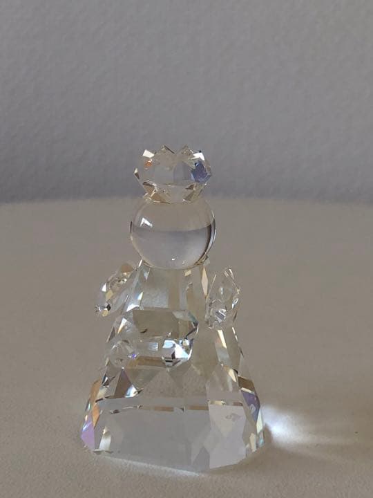 スワロフスキー賢者（誕生）3体＆クリスタルスワン＆木製台2台＆ガラスケース