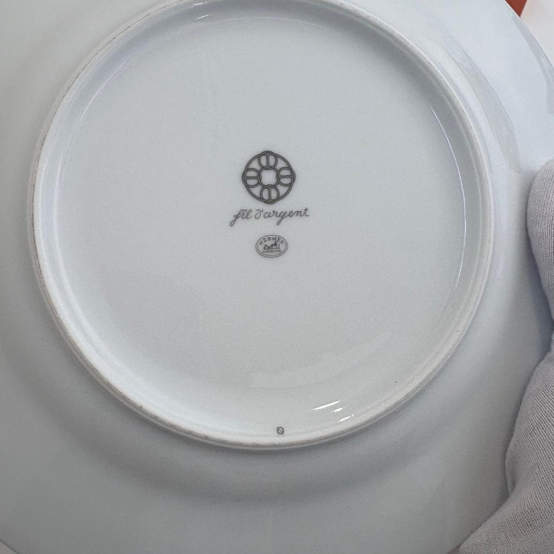 エルメス Fil d'Argent フィルダルジャン プレート 2枚セット