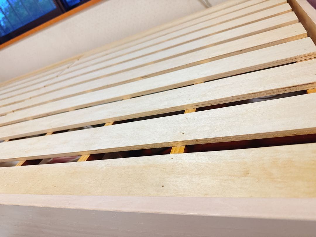 木製シングルすのこベッド★シアーホワイト