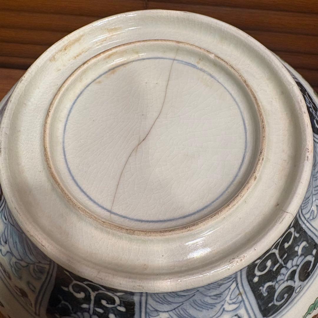 江戸時代　古伊万里　赤絵三重丼 三段鉢