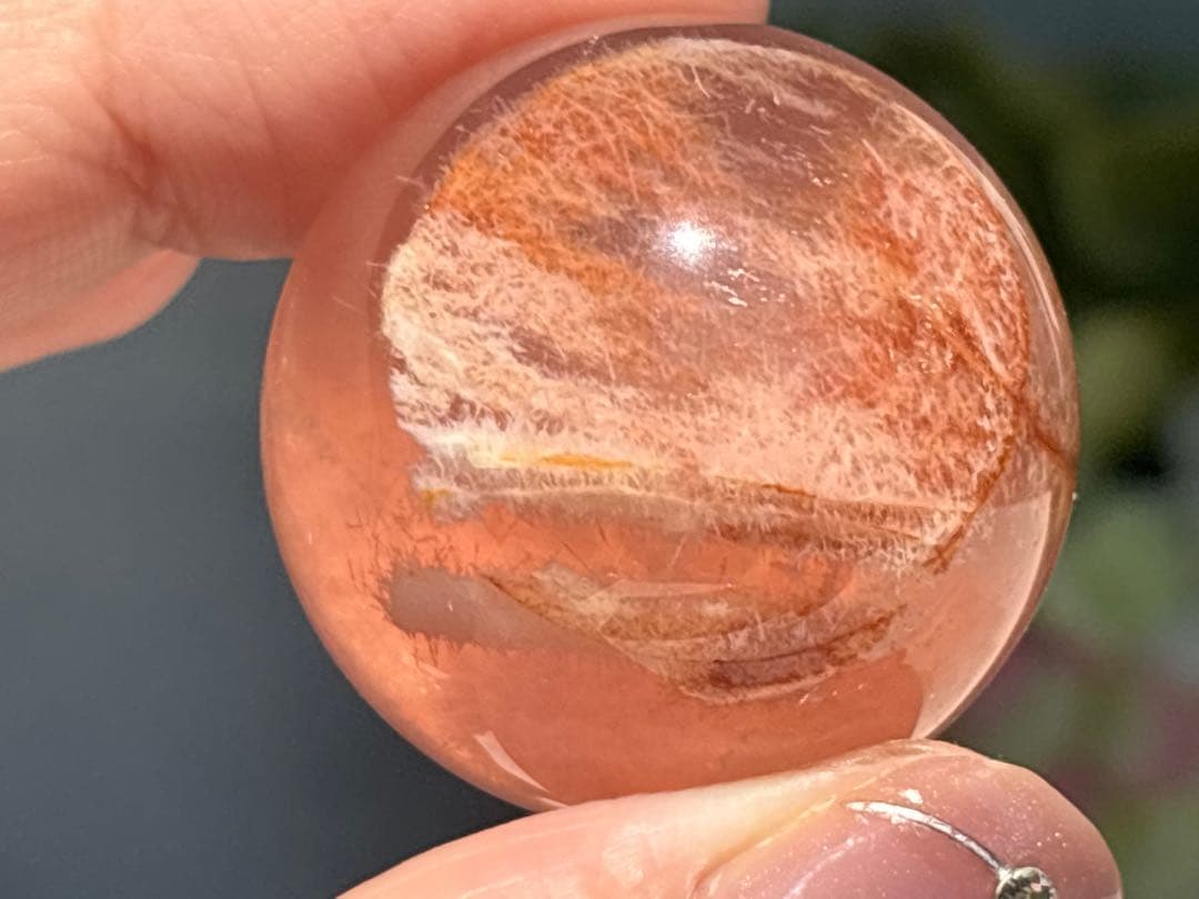 《情熱と癒しの共鳴＊セリサイト＆ファイヤークォーツinローズクォーツ》