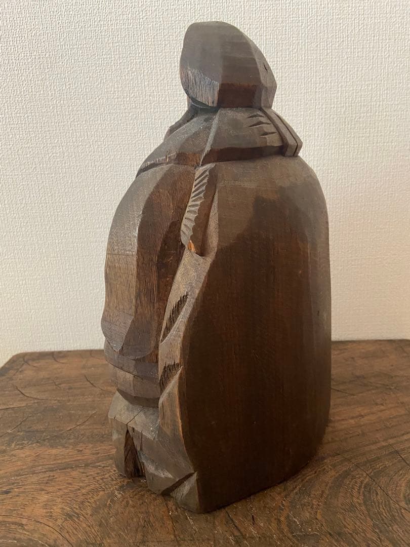 明治期 東北 木彫恵比寿像 一木造