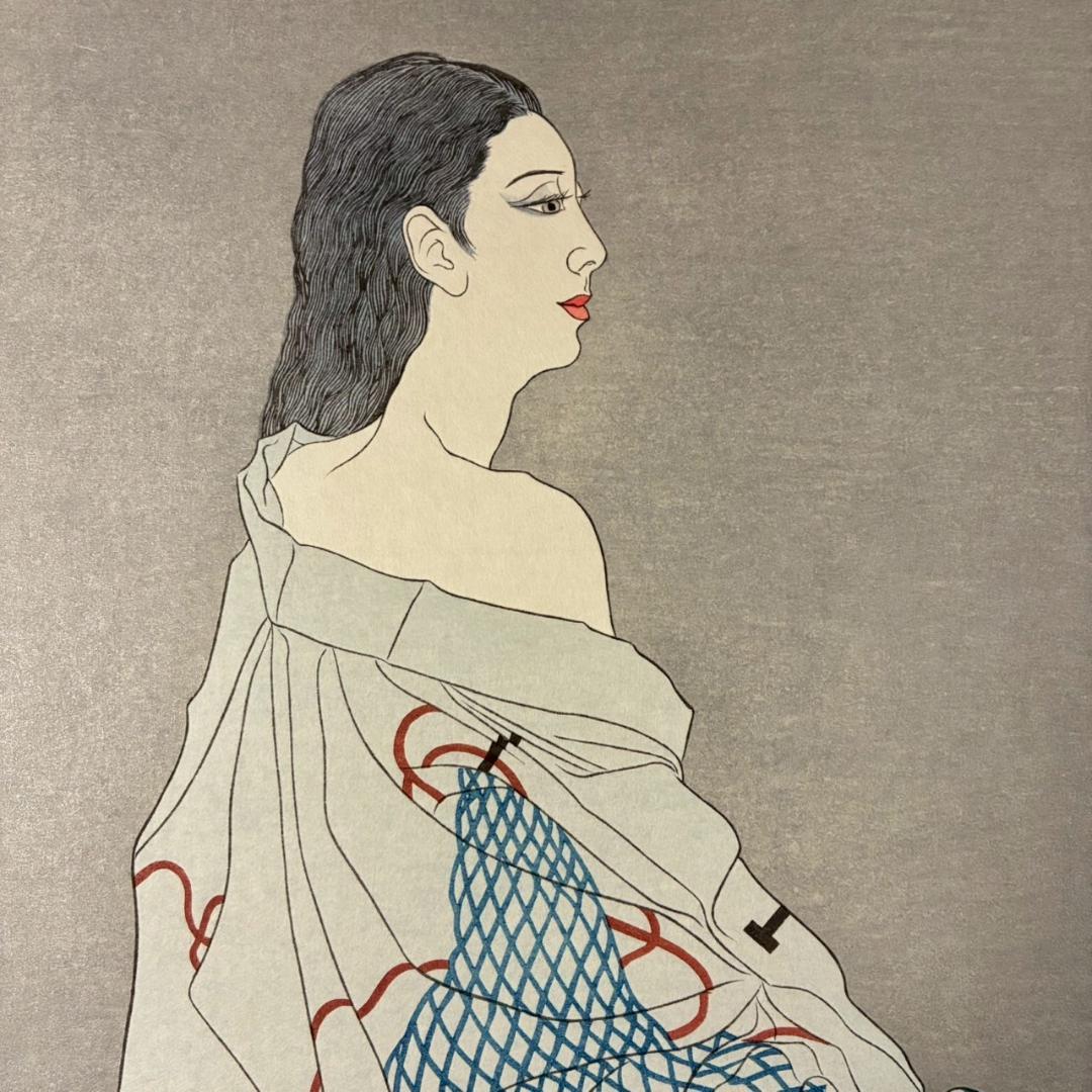 最終値下げ】加山又造「網」オリジナル木版画 サイン・証明シール有