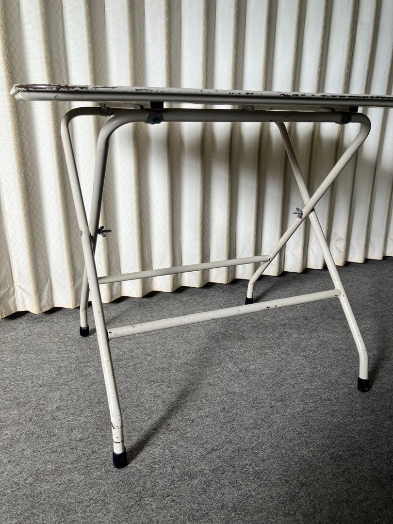 アイアンサイドテーブル　縫製ワゴン　アンティーク