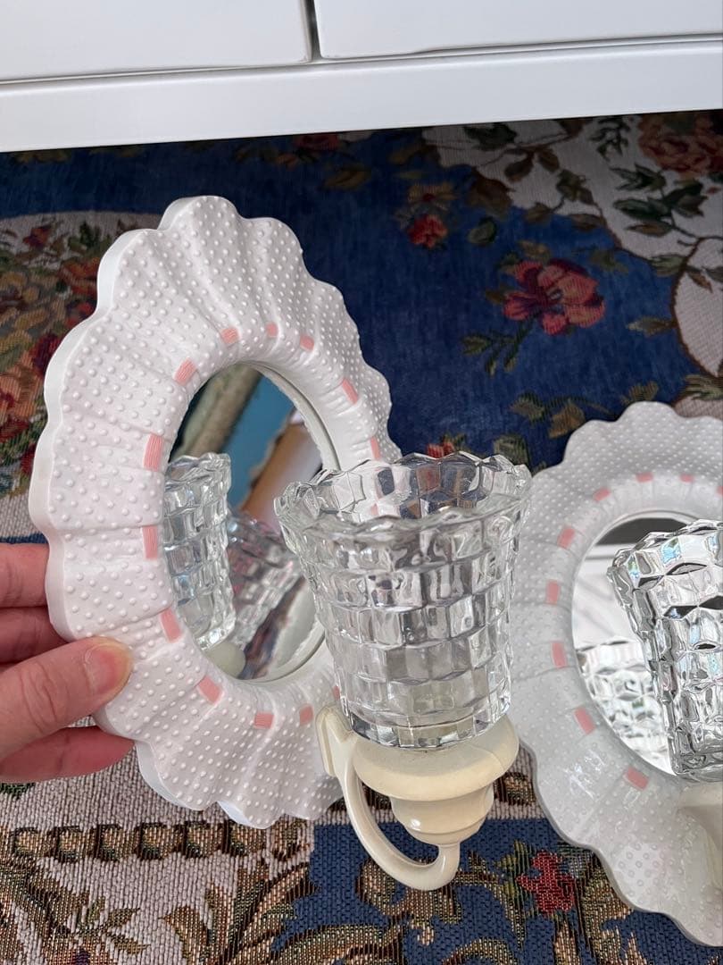 ビンテージ　壁掛けミラー　2個セット