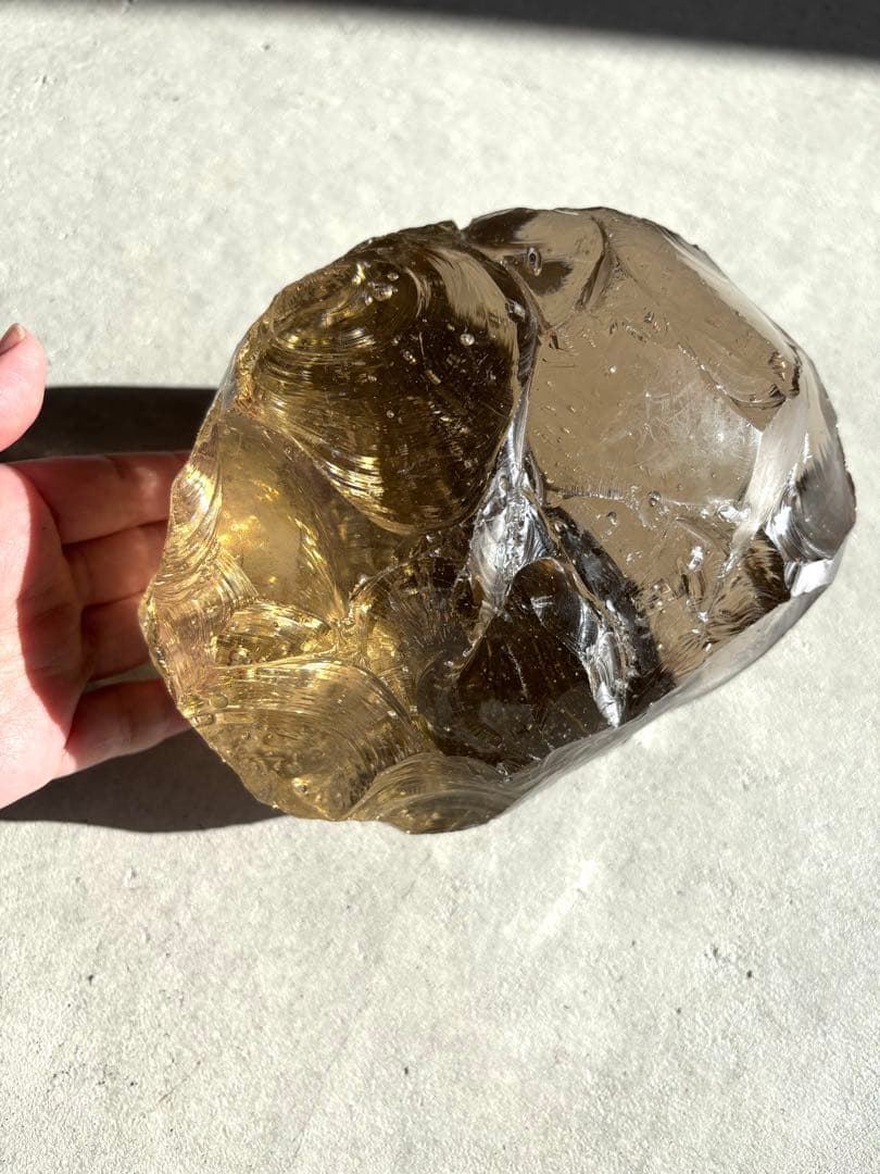 アンダラクリスタル　特大サイズ　インドネシア産　ピンク　ブラウン　ゴールド