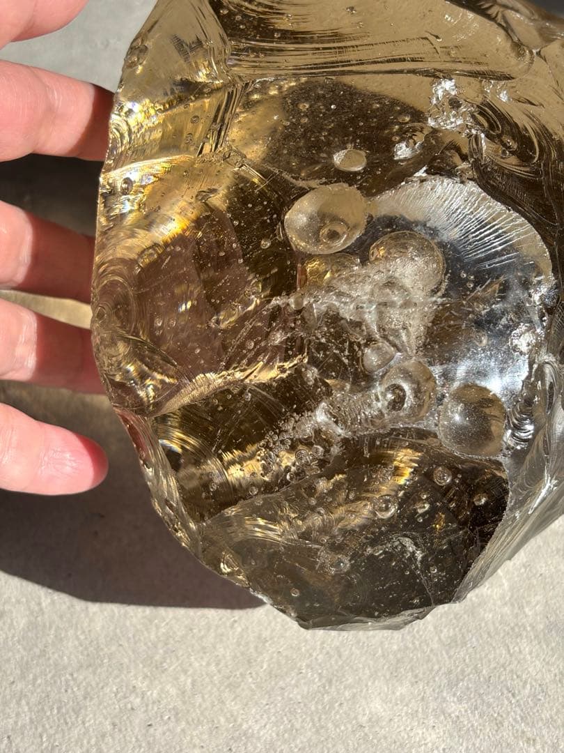 アンダラクリスタル　特大サイズ　インドネシア産　ピンク　ブラウン　ゴールド