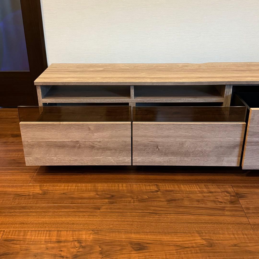 木目調テレビ台 引き出し4つ付き