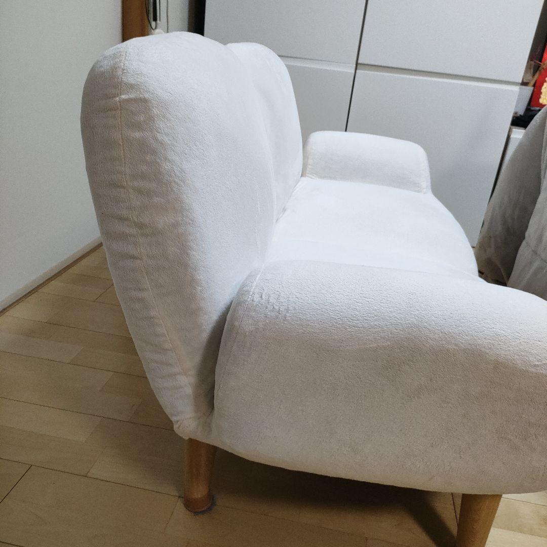 セルタン　ホワイトファブリック　2人掛けソファ