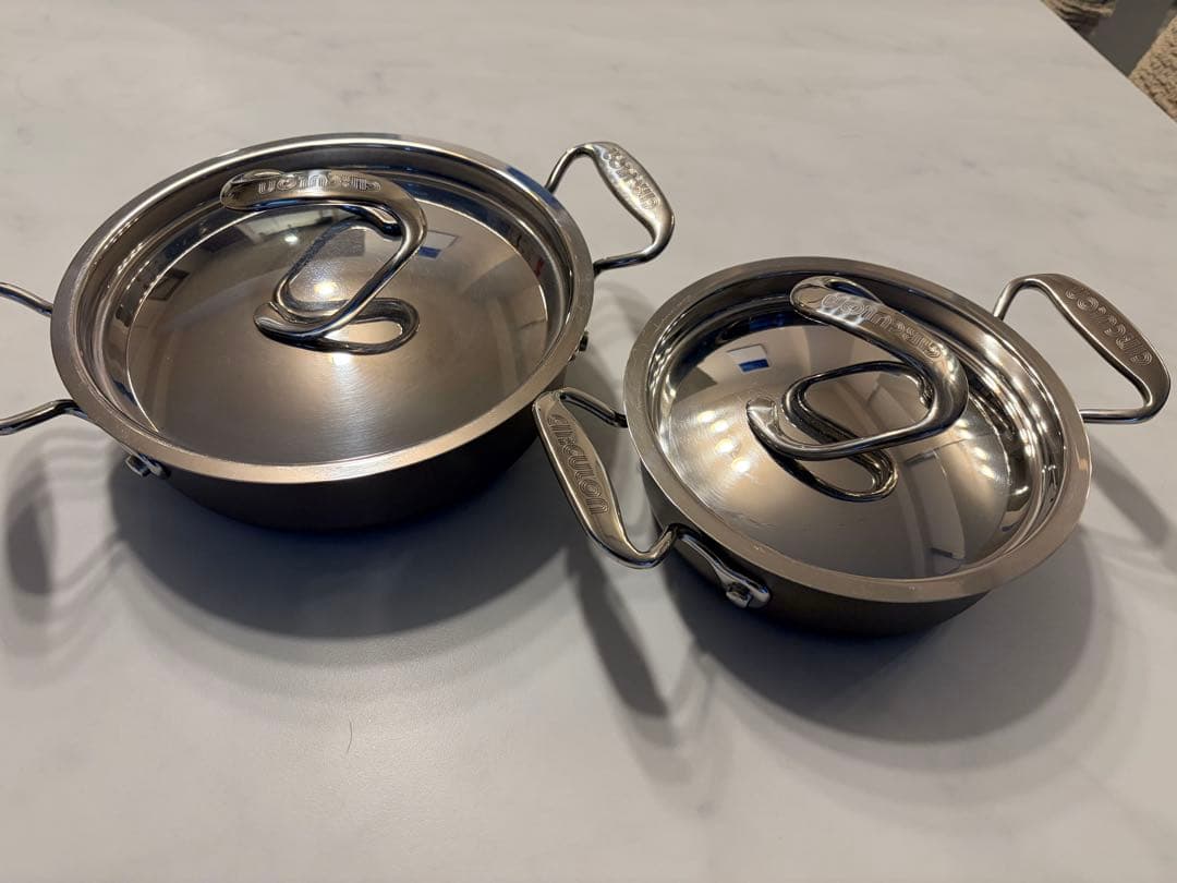 新品　マイヤー サーキュロン シャンパンカラー　両手鍋　１６ｃｍ＆２０ｃｍ