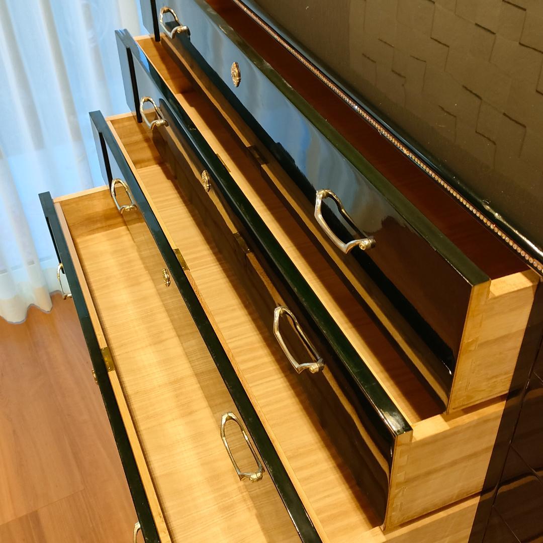 〈希少〉フランスミラー　キャビネット　箪笥　着物箪笥　鍵付き