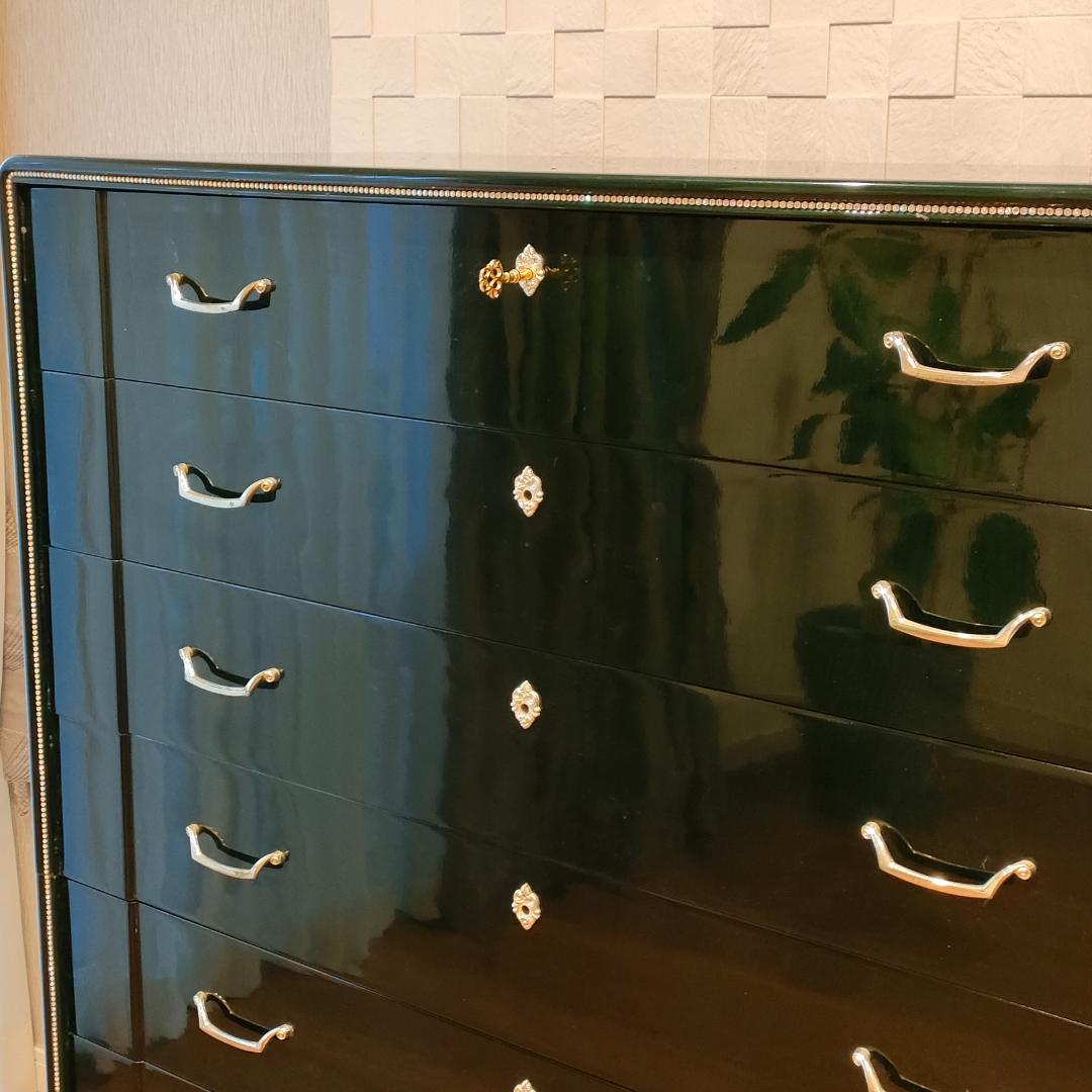 〈希少〉フランスミラー　キャビネット　箪笥　着物箪笥　鍵付き