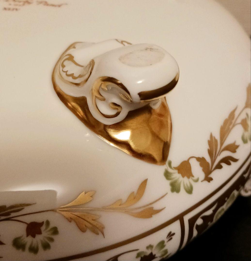 値下げ‼️ロイヤルクラウンダービーパネル グリーン 蓋付き野菜皿(1700ml)