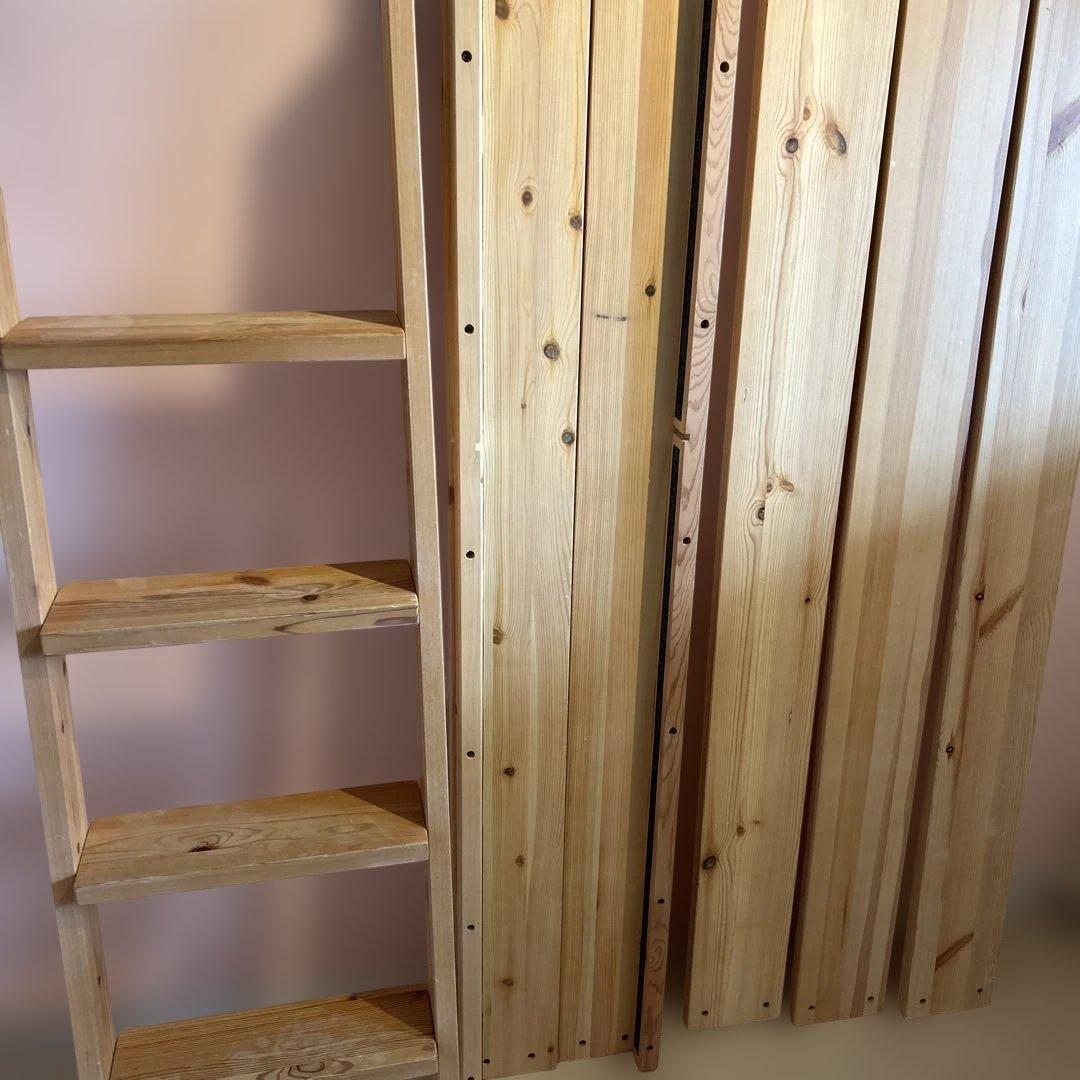 無印良品　パイン材ミドルベッド シンプルデザイン