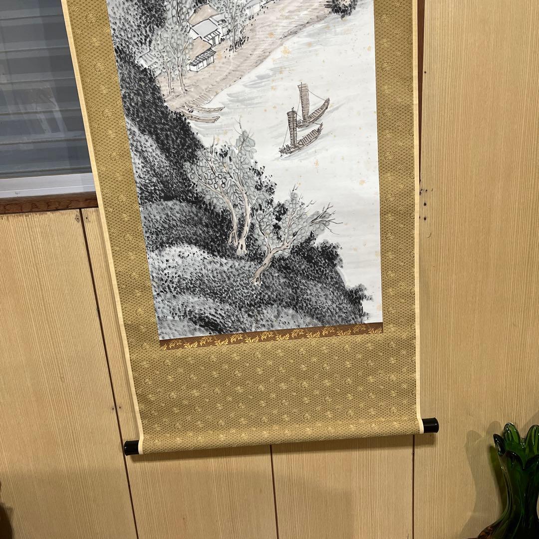 伊豆 海に面した民家 掛け軸 - メルカリ