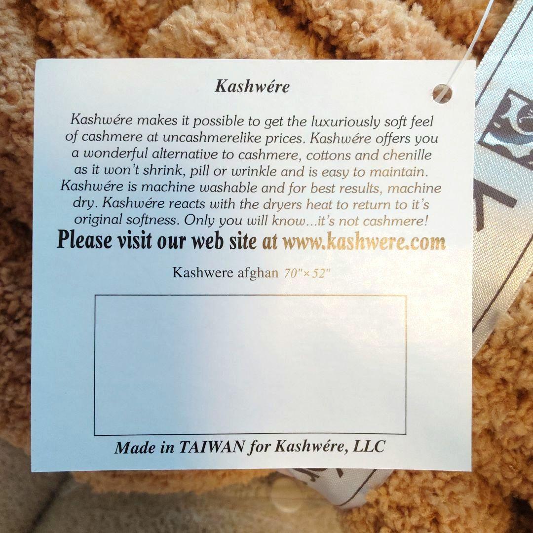 新品 kashwere カシウエア ブランケット キャメル