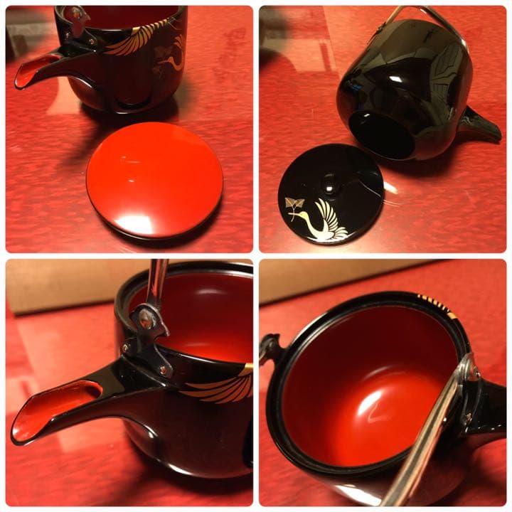 輪島塗 蒔絵 日の出に鶴 屠蘇セット