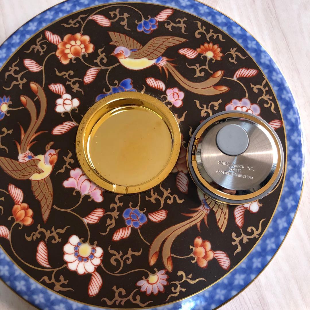 香蘭社 渕地黒絵花鳥紋 時計 - メルカリ