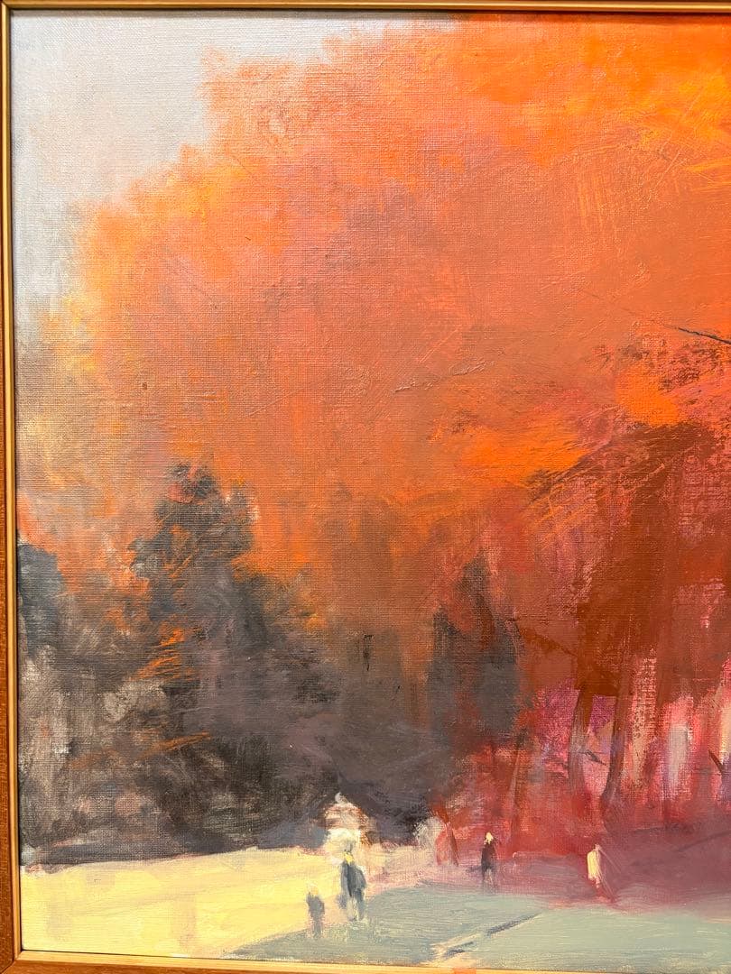 菅原靖　風景画　油彩　サイン入り