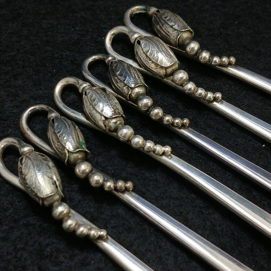 Y2129 ジョージジェンセン ブロッサム 925 オイスターフォーク6本 ma