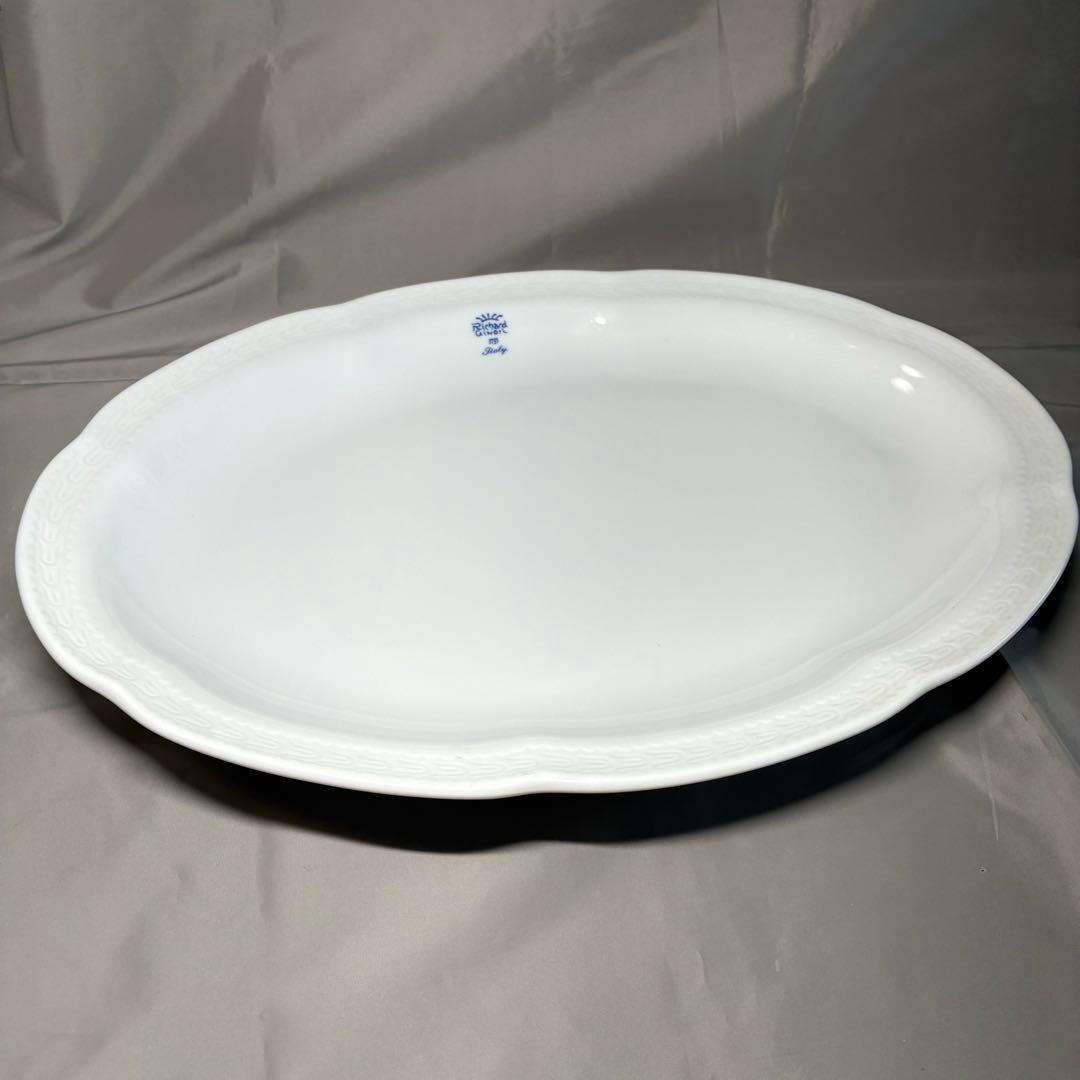 リチャードジノリ☆ボンジョルノ ブルーロゴ オーバルプレート 30cm