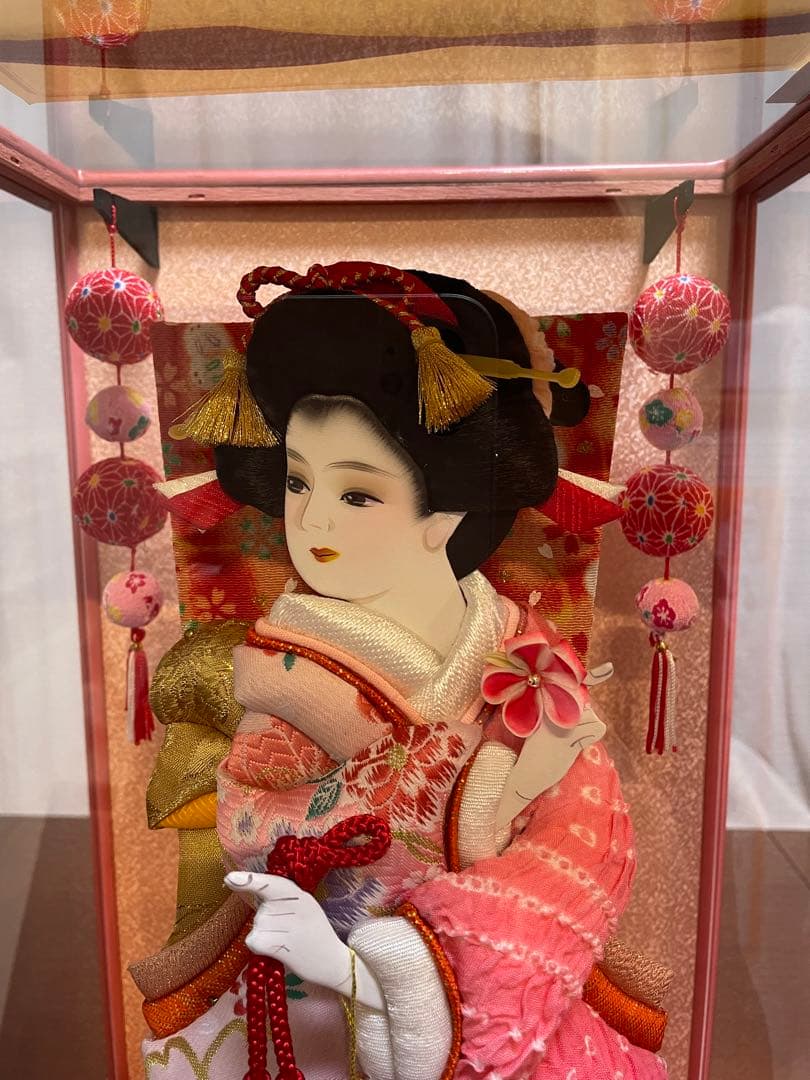 吉徳　羽子板飾り　ピンク