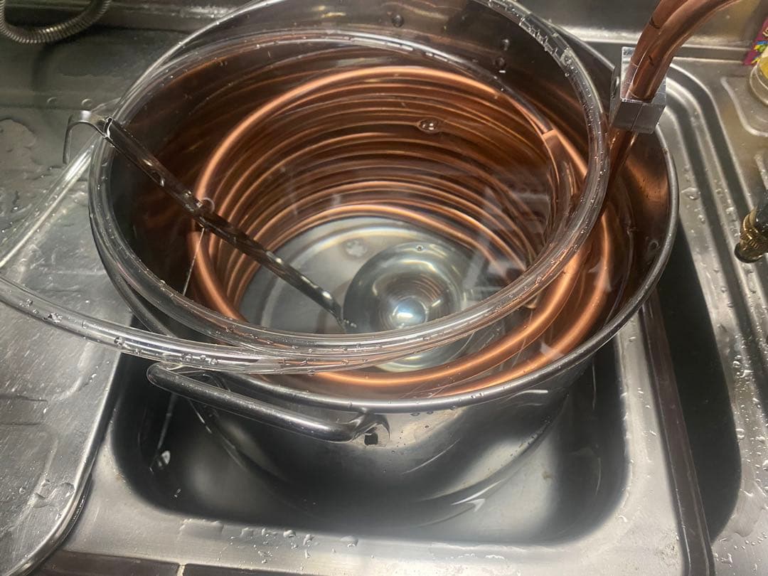 ラーメン屋さん必見　スープ冷却チラー　30〜35cm寸胴用 12パイ銅配管