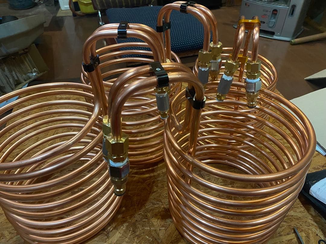 ラーメン屋さん必見　スープ冷却チラー　30〜35cm寸胴用 12パイ銅配管