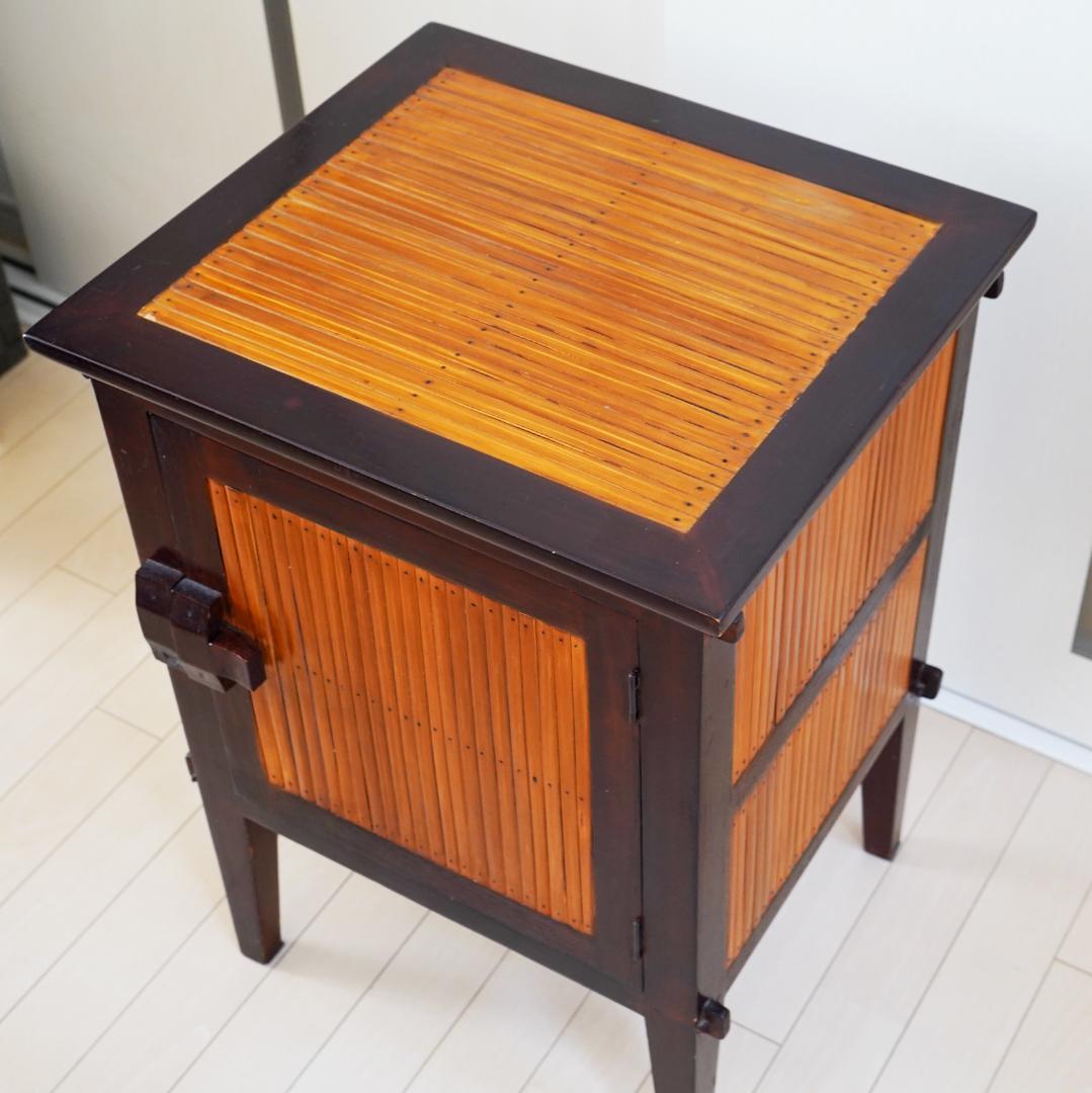 アジアンヴィンテージ　ラタンキャビネット　※直接引き取りで3000円お値引き※