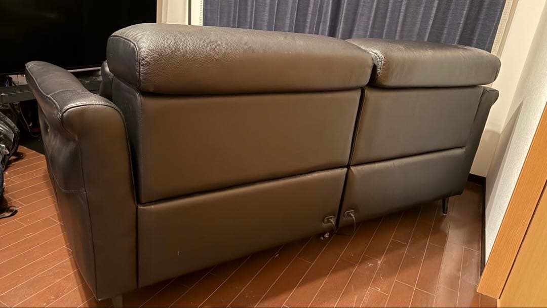 ヤマダオリジナル 電動リクライニングソファ「YES140004BK3P」ブラック