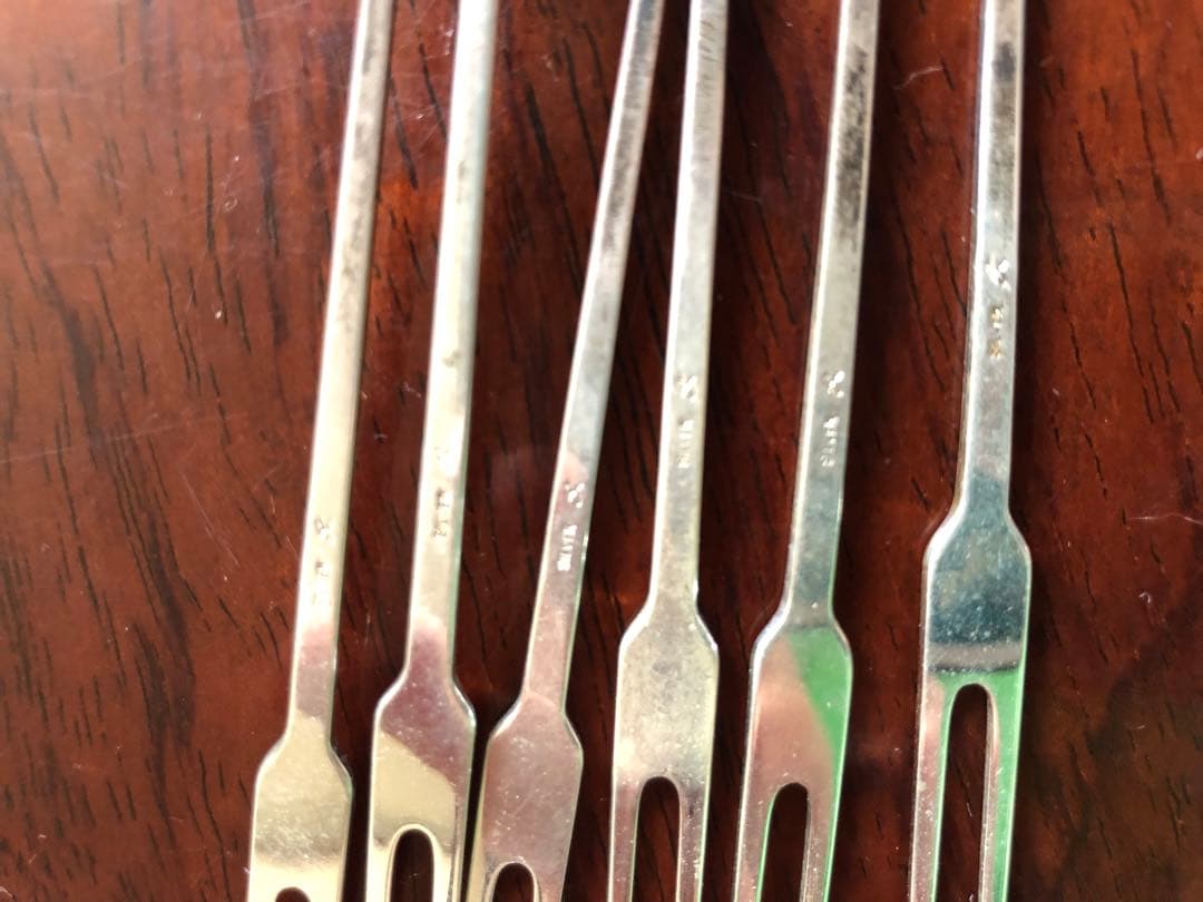 ゴルフモチーフ　シルバー製　フルーツフォークセット